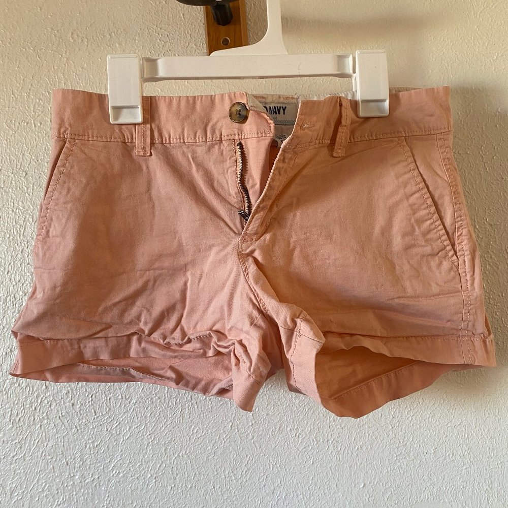 Peach colored shorts- Size 0- Old Navy